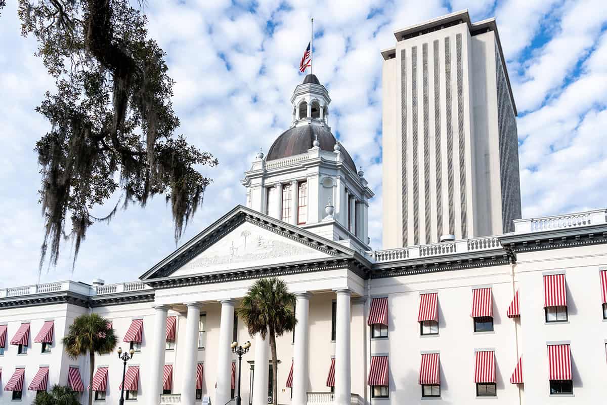 Photo taken of the old Florida State Capitol building, which stands in front of the New Capitol building in Tallahassee, Florida. (Photo: ©JHVE Photo)