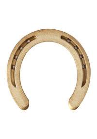 A Kawell USA Copper Alloy Horseshoe centered against a white background. 