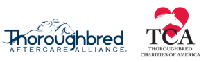 Logos for the Thoroughbred Aftercare Alliance (left) and the Thoroughbred Charities of America (right).